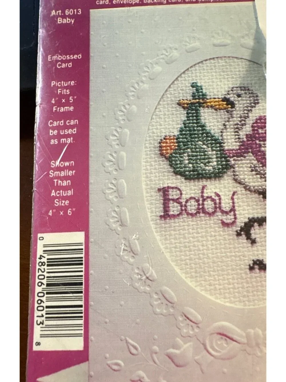 Cross Stitch Kit Stitch A Card Baby With Embossed Card By NeedleMagic Art 6013